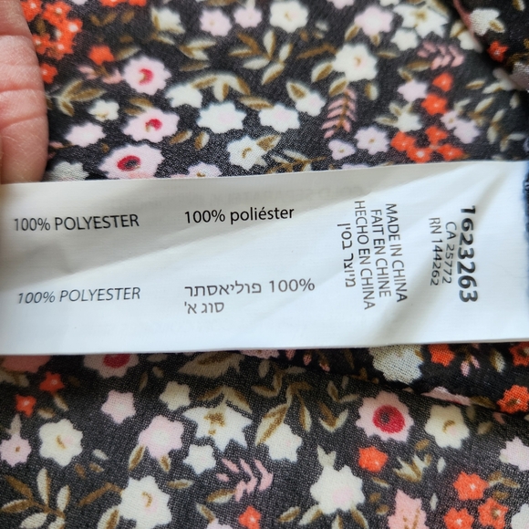 Duster Top Dark Floral Midi Sheer Cottagecore Bohemian Hippie Feminine Girly S - Picture 11 of 17